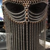 1 A chainmail head dress by artist Mike Baker of Brucia Jewelry - 1stSatArtMarket