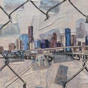 Lauren Luna - Houston cityscape through fence