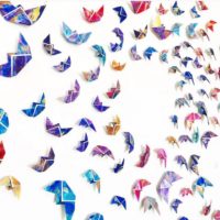 Paper-origami-by-featured-contemporary-artist-Laura-Aurealis