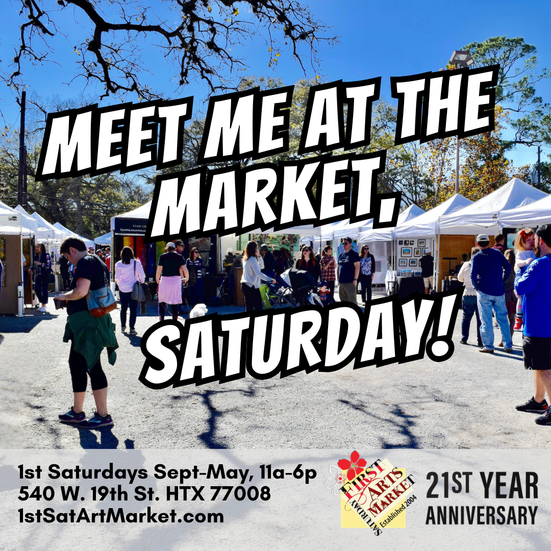 First Saturday Arts Market promotional graphic for social media sharing