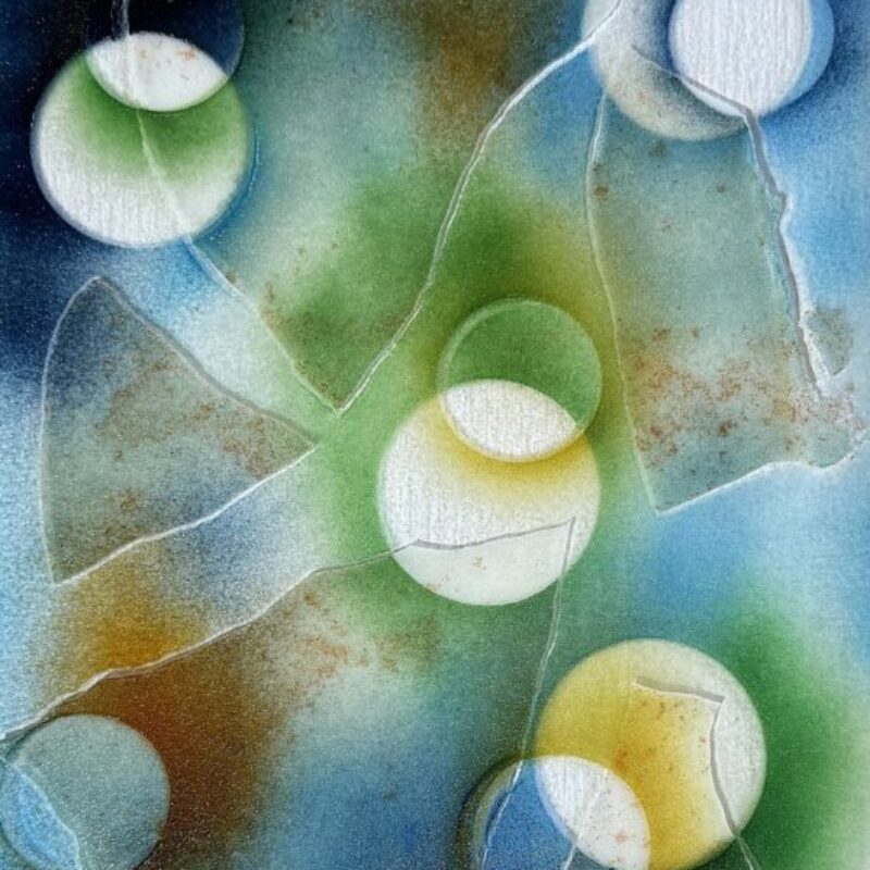 BarbMueller_Rhythm in Circles_FusedGlass_10 x 18_500_2026